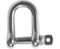 Shackle, D, Screw Pin, 150kg, Stainless Steel